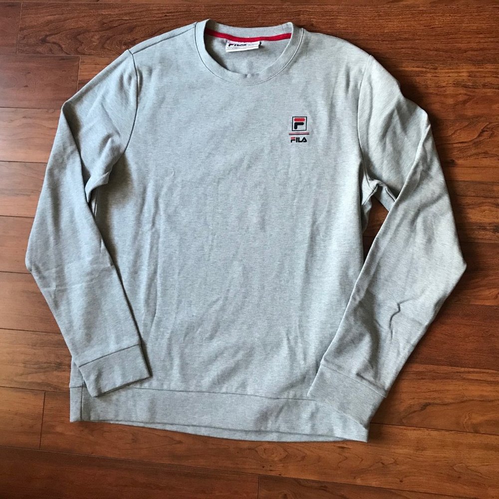 Men Fila Sweatshirt Crewneck Size M New without Tag Color Gray NWOT